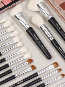 MAANGE 25 Piece Professional Makeup Brush Set, Complete Makeup Set, Soft Fiber Makeup Tools Suitable For Powder And Liquid, Beauty Brush Gift Set Suitable For Women And Girls, Travel Makeup Brush Set - Black - View 6