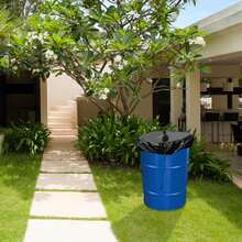 55 Gallon Drum Cover With Stretchable Adjustable Drawstring Fit Most Water Barrel And Trash Can Waterproof Rain Barrel Cover - Multicolor - View 8