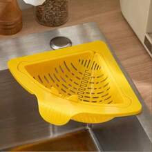 Sink Accessories, Food Waste Disposer, Triangular Drain Basket, Kitchen Strainer, Storage Rack With Drip Tray, Vegetable & Fruit Washing Basin With Rice Residue Filter - Multicolor - View 11