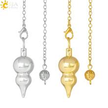 1pc Spiritual Metal Dowsing Pendant For Divination Double Rouds Copper Pendulo Radiestesia Healing Pendule Esoterics H089 - Pendulum - View 1