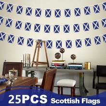 1 Pack/20pcs Scotland Flag Colorful Pennant String, 1 Pack/25pcs Scotland Character Pennant String, 5.51x8.27 Inch Polyester Outdoor Celebration Decorative Flags - A - View 9
