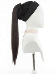 23-Inch Long Hair Ponytail Wig With Headband, Designed To Look Like A Hair Tie, Features Natural Fluffy And Soft Elastic Band, High Ponytail Wig - Multicolor - View 3