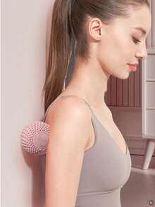 Bóng massage TPE 7cm, bóng massage cổ chắc chắn giúp thư giãn cơ bắp, thích hợp cho tay, chân và lưng, bóng yoga trị liệu từ tính. - Màu Hồng baby - Xem 5