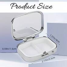 1pc Rabbit Drinks Coffee From A Pillbox With Two Compartments Epoxy Resin Crystal Craft, A Rectangular Decorative Box For Vitamins, A Pocket Organizer, And Travel Gifts - As Shown - View 3