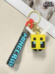 Minecraft 1pc  3D Sandbox Game Keychain,  Couple Keychain Bag Pendant - Multicolor - View 12
