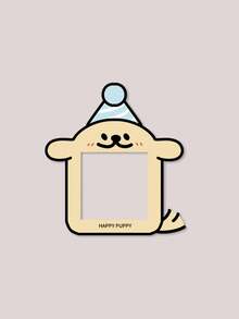 1个可爱小狗自粘简约卡通创意开关贴纸经典方形房间室内贴纸动物图案字母耐用防尘防潮 - 多色 - 查看 10