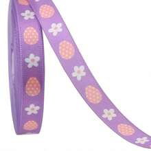 1 Roll 5 Yards Easter Egg Ribbon, Satin Ribbon, Handmade DIY Gift Packaging Material, Hair Accessories - One Size - View 16