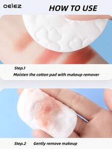 150 piezas/paquete Almohadillas desmaquillantes de algodón 100% puro de alta calidad, suaves y absorbentes, diseño multicapa, baja irritación - Ver 5