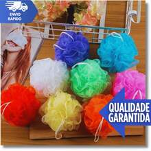 Set Of 8 - Nylon Bath Sponges, Soft Loofah, Kit With 8 Assorted Smooth Colors, Premium Bath & Shower - Multicolor - View 2