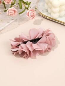 1pc Floral Banana Hair Clip, Suitable For Ponytail, Thick Hair, Hair Accessory For Women & Girls,Travel,Birthday - Multicolor - View 8