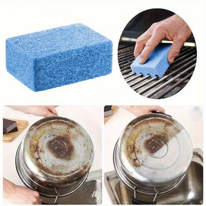 6 piezas Almohadillas de limpieza para parrilla de uso pesado - Cepillo de fregado, adecuado para parrilla de barbacoa, rejillas del horno y equipo de camping - Cepillo resistente a los arañazos y al calor para parrillas de gas/carbón/exteriores