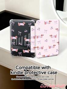 狗狗元素真皮基础款平板电脑保护套,腊肠犬蝴蝶结樱桃设计,适用于 Air 4/5 10.9 英寸、7/8/9 10.2 英寸、Galaxy Tab S6 10.4 英寸、Tab A7 Lite 8.7 英寸,内置 Apple Pencil 插槽,INS 风格,适合学生返校、春季,可作礼物。 - 彩色 - 查看 10