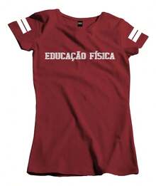 Camisa Feminina Curso Profissão Educação Física Fac 105 - Vinho - Visão 8