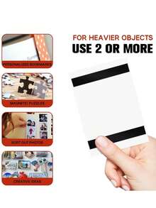 3米磁性胶带卷，磁性胶带，带分配器的便签胶带，柔性磁性胶带，橡胶磁性胶带，办公用品 - 适用于个性化书签、磁性拼图、照片整理和创意DIY、工艺品、学校用品 - 磁性黑膠帶+切割器 - 查看 6