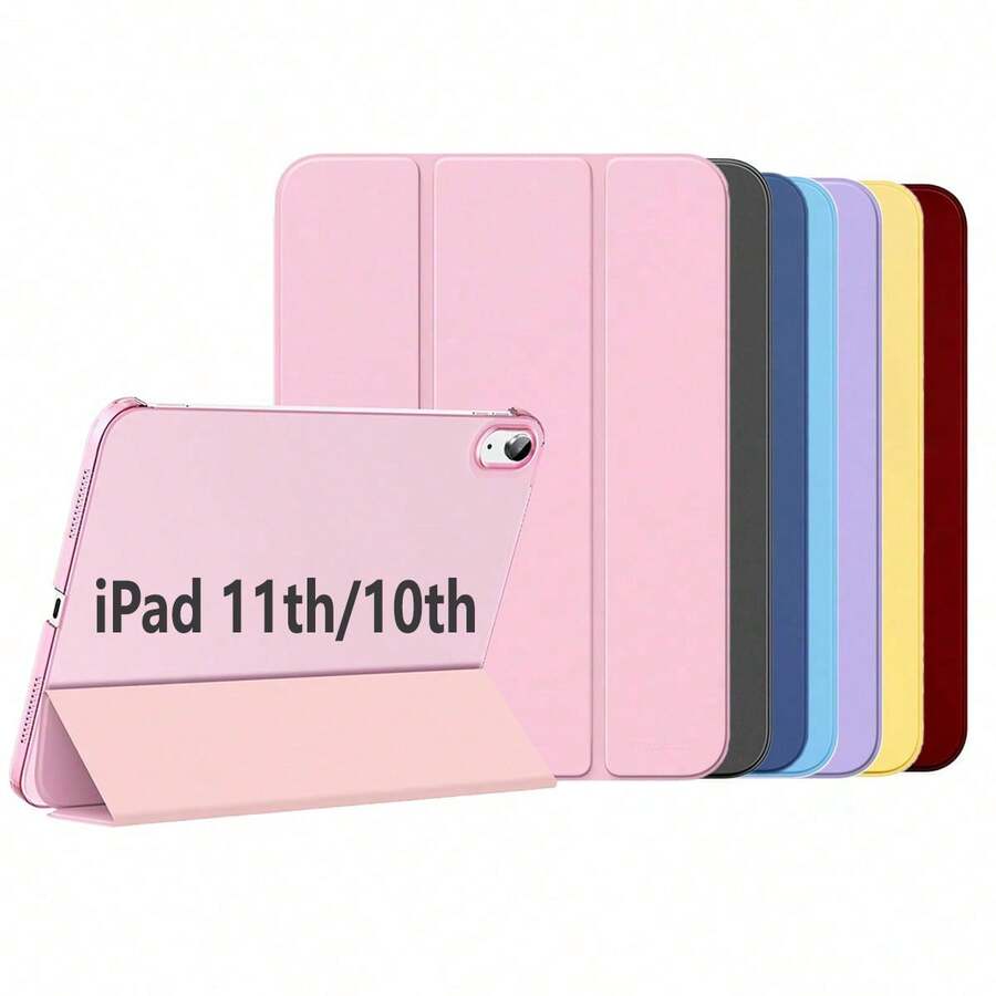Funda para iPad (A16) de 11a generación de 11 pulgadas de 2025, funda para la 10a generación de 10.9 pulgadas de 2022 con soporte para lápiz, cubierta protectora delgada con carcasa trasera de PC translúcida, activación/suspensión automática - iPad 11.º/10.º - Ver 1