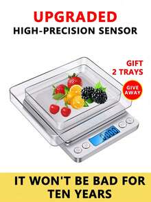 1pc Silver High Precision Multipurpose Coffee Scale, High Accuracy Kitchen Scale, Food Scale, Italian Handheld Coffee Scale, Precise Baking Tool Kitchen Scale With Backboard LED Display, Coffee Bean Scale, Kitchen Accessories, Baking Tools (Batteries Not Included) - Multicolor - View 14