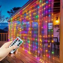 1pc 600/300/200/100 LED String Lights With 8 Lighting Modes, USB Powered Indoor Atmosphere Lights For Decor, Birthday Party, Wedding, Room, Window, Holiday (Remote Control Batteries Not Included) - USB Plug - View 5