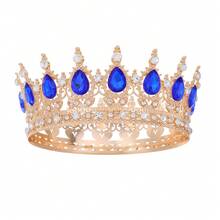 1pc Gold Bridal Crown Headpiece, Crystal Princess Tiara, High-End Wedding/Birthday Crown - Multicolor - View 5