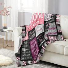 "Best Mommy Ever" Flannel Throw Blanket - Heartfelt Mother's Day, Christmas & Birthday Gift For Mom, Cozy 60"X50" Throw - 多色1 - 查看 6