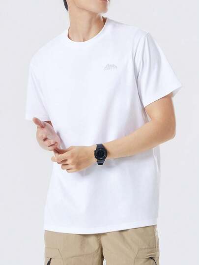 CAMEL CROWN Men's Outdoor T-Shirt, Spring And Summer Short-Sleeved Three Defense Short-Sleeved T-Shirt Father Cotton Dad American Half-Sleeved Body Shirt Bottoming Shirt