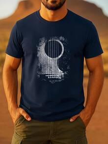 Vintage 100% Cotton T-Shirt With Guitar, Musician, Unisex, Men's And Women's Blouse/Shirt - Quality And Comfort - Special Offer - New Release - 白色 - 查看 1