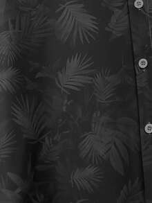 Áo sơ mi nam tay ngắn FEIAO họa tiết đồng xu cổ điển, chất liệu polyester, in kỹ thuật số, thời trang đa năng, phù hợp cho mặc hàng ngày và du lịch. - màu đen - Xem 5