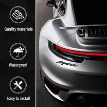 2 PCS Metal Car Sport Sticker 3D Sport Logo Raised Front Hood Grill Letters Decals Badge Emblem Auto Side Fender Rear Trunk Emblem Badge Universal Vehicle Exterior Accessories Black#1 - 黑1 - 查看 4