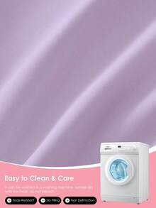 1 bộ ga trải giường màu trơn - Vải nỉ polyester, màu tím, phù hợp với nệm dày 9-12 inch, chống nhăn, phù hợp với giường đơn/đôi/nữ hoàng/vua cho gia đình và ký túc xá, đạt chứng nhận OEKO-TEX. - Màu tím - Xem 6