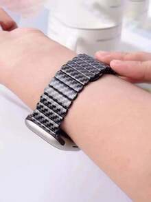 Huastonband 1件磁吸式不鏽鋼金屬手錶錶帶，相容於 38mm/40mm/41mm/42mm/44mm/45mm/49mm/46mm，適用於 Ultra/SE/S10/S9/8/7/6/5/4/3 系列。佩戴舒適，四季皆宜。智慧手錶配件錶帶，女性配件夏季海灘派對聚會、母親節、畢業季、返校學生同學禮物 - 彩色 - 查看 6