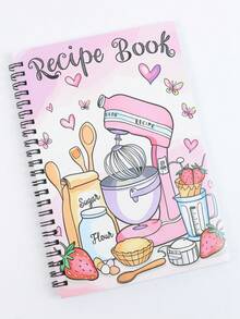 1pc Blank A5 Recipe Notebook - Cooking Lover's Planner, DIY Catering Plan And Home Cooking Handbook A5 Recipe Book, Weekly Menu Planner, Back To School Gift - Multicolor - View 4