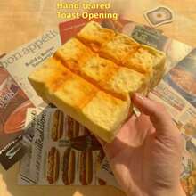 1个全新柔软可捏面包减压玩具，慢回弹挤压玩具，适合办公室、生日/圣诞节/万圣节礼物 - 彩色 - 查看 3