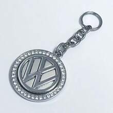 1个金属水钻汽车标志钥匙扣，适用于大众捷达、帕萨特、途观、朗逸、途安、Polo等车型。高端礼品，原厂金属材质，镶嵌水钻，简约情侣款汽车钥匙扣，大众车主必备配件。 - 1PC - 查看 5