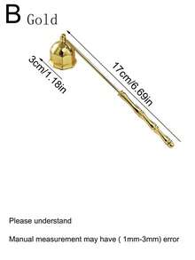 Multi-Style Bell-Shaped Candle Snuffer, Candle Wick Cover, Candle Extinguisher, Octagonal Candle Snuffer In Gold, Silver, Black, Rose Gold Colors - Multicolor - View 18