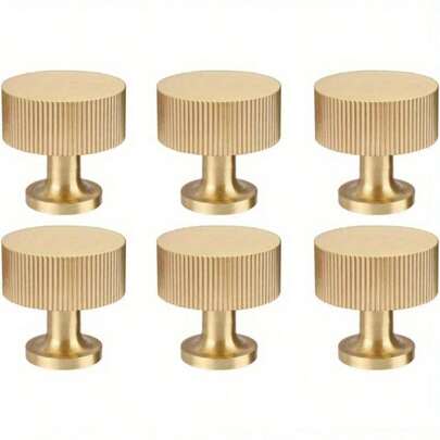 Puxador europeu para móveis maciços, puxador para armário, puxador de metal para gaveta, puxador vintage para gaveta de cômoda em madeira, puxador de armário com furo único banhado a ouro, adequado para gavetas, guarda-roupas, portas de armários, armários de cozinha, penteadeiras, decoração americana, inclui parafusos.