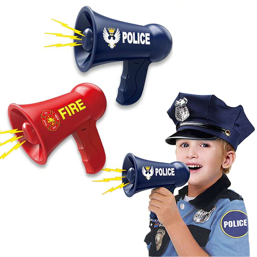 Voice Amplifier, Voice Changer, Megaphone, Handheld Voice Amplifier Toy, Suitable For Firefighters And Role-Playing, Suitable For Boys And Girls - Multicolor - View 1