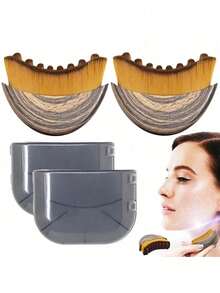 1pc Lymphatic Drainage Facial Brush - Dry Brushing Massager For Face Shaping And Jawline Sculpting - Ergonomic Design Precisely Fits Skin And Relieves Fatigue - Brown - View 8