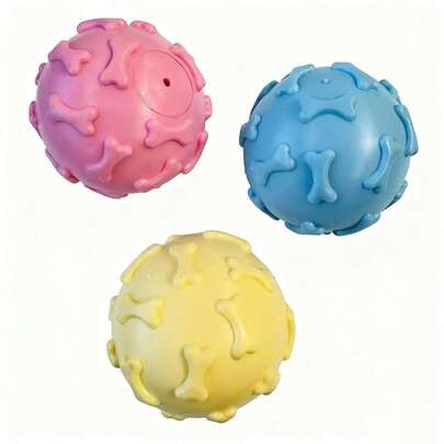 Dog Chew Bone Toys - Interactive Chewing Cleaning Toys, With Textured Surface, Thermoplastic Rubber, Indoor/Outdoor All-Weather Play, Suitable For Small Dogs, No Battery Required