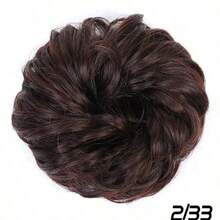 1pc Synthetic Hair Bun Scrunchie, Elastic Wavy Curly Hair Piece For Messy Bun, Hair Accessory For Women And Girls - Multicolor - View 12