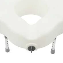 SanBouSi Toilet Safety Rails, Toilet Arms For Elderly, Adjustable Height Toilet Rails - Grey and White - View 7