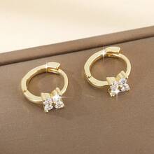 1对女士经典复古极简耳环 | 永不过时的日常佩戴配饰 - 圓形雪花耳環 - 查看 1