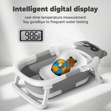 Senmeo Collapsible Bathtub For, Featuring A Soft Cushion And Thermometer, Slip-Resistant, Ideal For Travel, Comes With A Comfortable Flotation Cushion, Sturdy And , Appropriate For To Toddlers, Great For Use At Home Or On The Go! - 粉色 - 查看 4