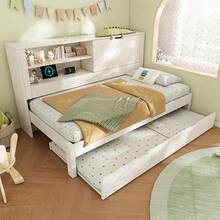 Bed Bases & Foundations - White + Wood + 90cm*200cm - View 8