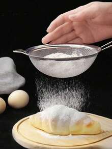 3 piezas Colador de malla fina de acero inoxidable con mango antideslizante, tamiz multifuncional para polvo, té, jugo, pasta, café, arroz y otros usos de cocina y repostería, resistente a la oxidación y fácil de limpiar - Multicolor - Ver 5