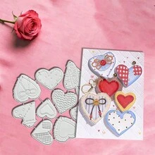 Creative Love Dies, DIY Scrapbooking Album And Embossing Stencil, Greeting Card Making Tool, Card Paper Cutting Crafts ,Gift Card Making Template Die Cuts. - Silver - View 3