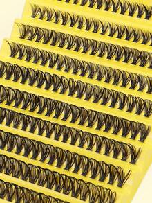200pcs D-Curl Fluffy DIY Eyelash Clusters, Mixed Natural Eyelash Extensions, Super Thick & Lengthening Lash Clusters, Curled Individual Lashes, Thin & Lengthening Lashes, Cartoon-Like Lengthening Lashes, Suitable For Home Beginners. Super Thick False Eyelashes, Large Capacity Lash Clusters, Eyelash Clusters, Individual Lashes, Lash Clusters, False Eyelashes - View 5