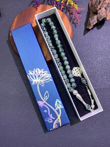 1条33颗10毫米穆斯林念珠手链，高品质礼盒包装，是万圣节和圣诞节的理想礼物。 - 彩色 - 查看 4