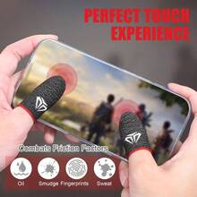 6 Pieces Gaming Finger Sleeves Anti Sweat Gaming Thumb Sleeve Silver Fiber Mobile Finger Protectors Smooth Feel Gamer Gloves Accessories Most Touchscreen Devices Tablet Phone - 最初的 - 查看 6