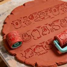 Clay Mold Seal With Ink Set, Cute Cartoon Ceramic Clay Mold - Multicolor - View 4