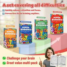Super Sudoku Logic Puzzle Book Series – Daily Number Grid Challenges In Multi-Level Editions, Portable Brain Teasers For Screen-Free Focus Fun And Logical Thinking Practice Back To School - Early Childhood Sudoku - View 4