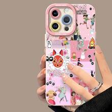 Personajes de la película Ghibli sobre un fondo rosa, adorables y encantadores. Esta elegante funda es compatible con Samsung, Apple, VIVO, OPPO, Motorola, Transsion, Google, Xiaomi y Honor. Fabricada en silicona TPU, ofrece protección contra golpes y caídas, además de una sensación superior. Es un regalo ideal para familiares, amigos y seres queridos, y una opción perfecta para San Valentín y Año Nuevo. - Blanco - Ver 4